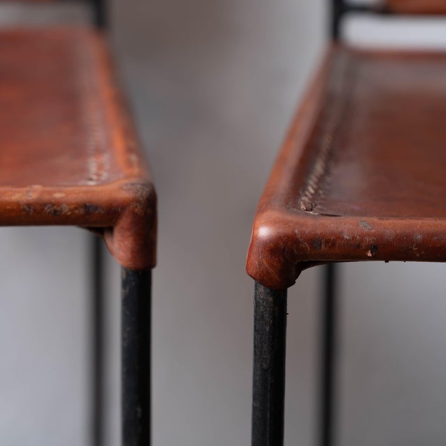 Spanish Hacienda Wrought Iron & Leather Counter Stools, 1960s For Sale - Image 18 of 18
