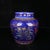 Ceramic Blue Ground Doucai Rooster Family Porcelain Ginger Jar, Chinoiserie Lidded Canister For Sale - Image 7 of 9