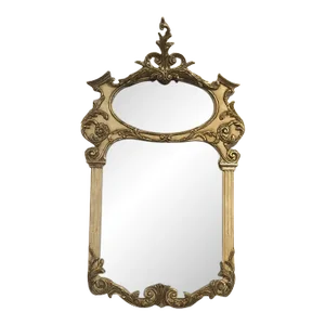 1990s Italian Trumeau Style Hand Carved Mirror