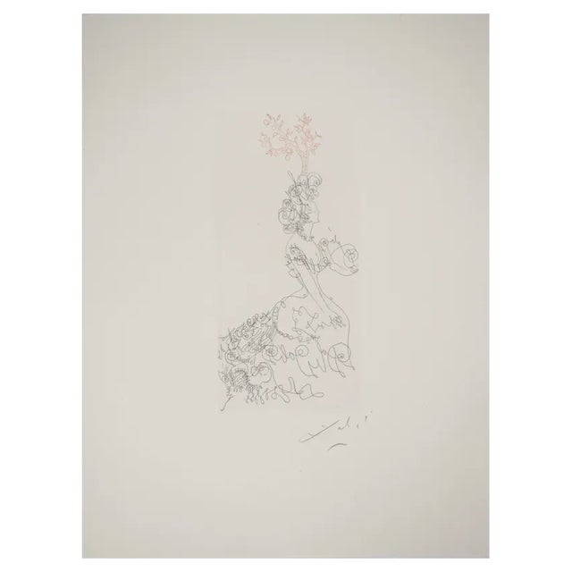 Salvador Dali, The Lady of the Orangery, Original Engraving For Sale