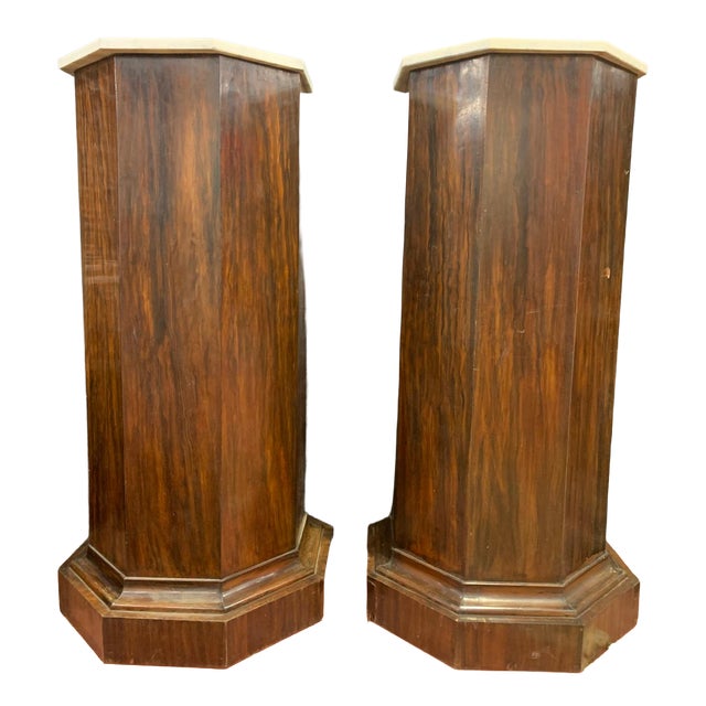 Ancient Pau Ferro Rosewood Columns, 1850, Set of 2 For Sale