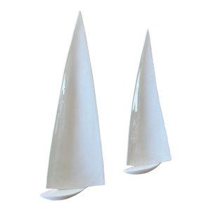 Set of 2 Ceramic Wall Art Sailboats by Riddell Pottery