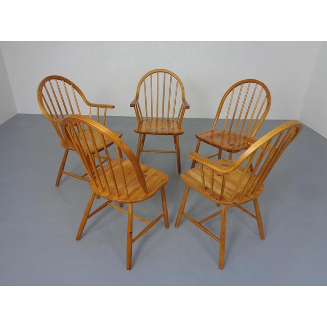 Pine Chairs by Erik Ole Jørgensen, Set of 5 For Sale - Image 3 of 18