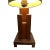 Paul Frankl Skyscraper Table Lamp Signed J Johnson 1939 Wood For Sale