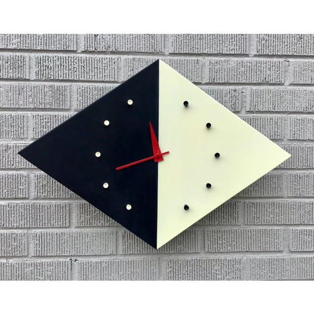 Black Mid-Century Modern Kite Wall Clock by George Nelson for Howard Miller, Vitra For Sale - Image 8 of 11