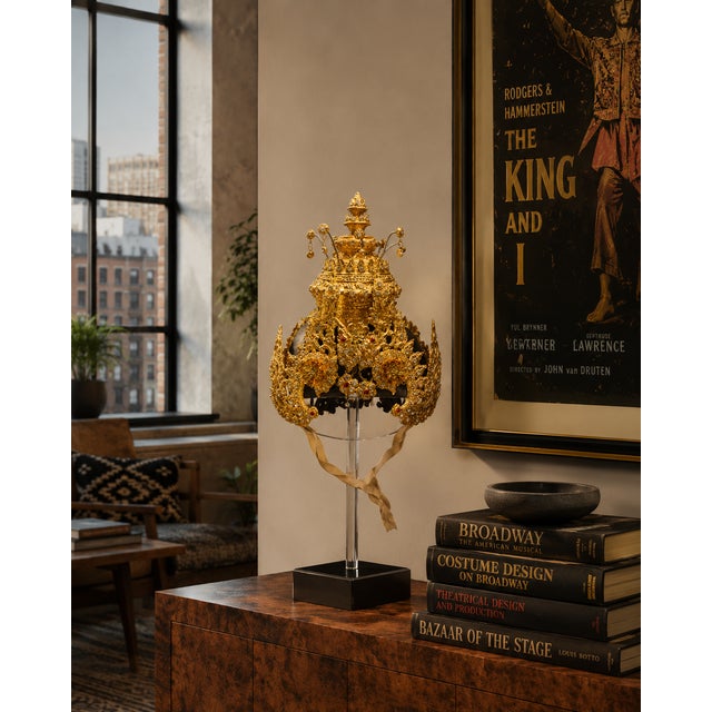 This breathtaking, hand-crafted Royal Chada (Mongkut) Crown is a primary "hero" headpiece from the 2007 Broadway Asia...
