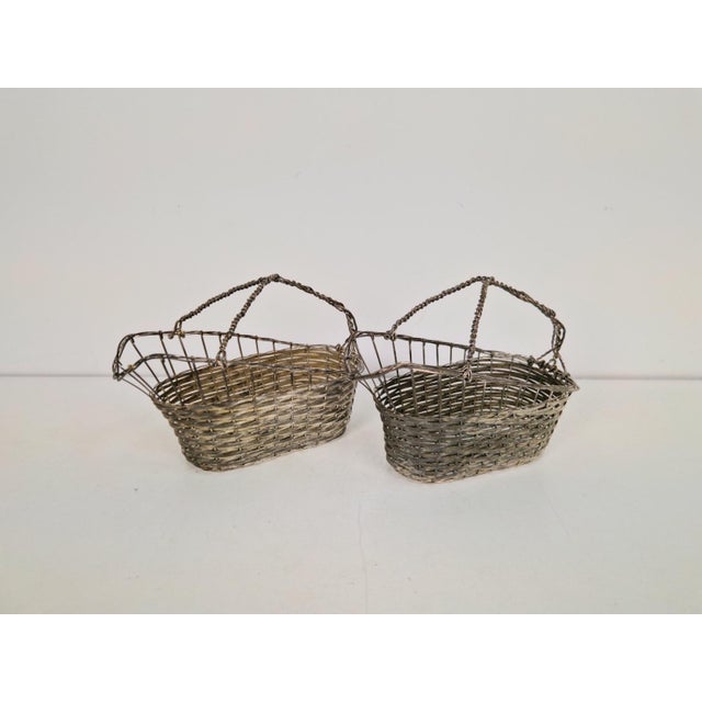 Apair of Vintage French Silver Plate Wine Bottle Holder, 1920s, Set of 2 For Sale - Image 9 of 9