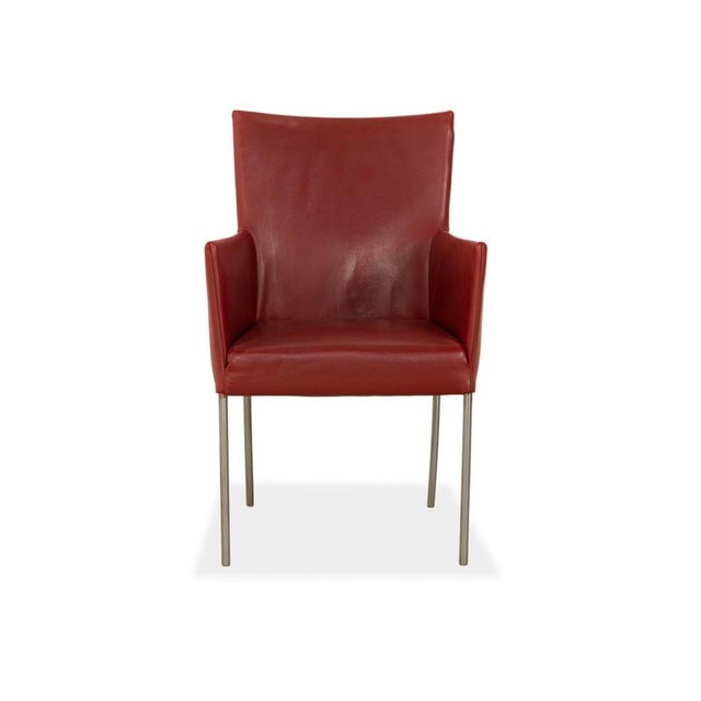 Arc-E Dining Chair in Red Leather from Bert Plantagie For Sale - Image 9 of 13