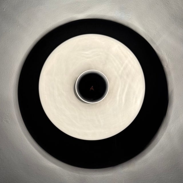 Wall Sconce Disc attributed to Charlotte Perriand for Les Arcs, 1970s, in Good conditions. Designed 1970 to 1979 European...