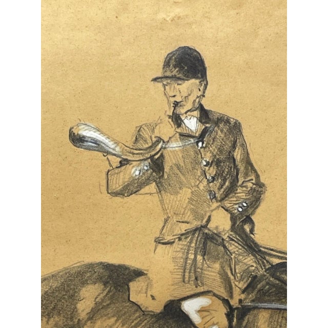 Signed Michael Lyne “American Foxhounds” Framed Drawing, c.1950 – Pencil and Chalk British Sporting Art An original mid-...