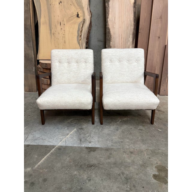 Wood Vintage Mid Century Lounge Chairs For Sale - Image 7 of 10