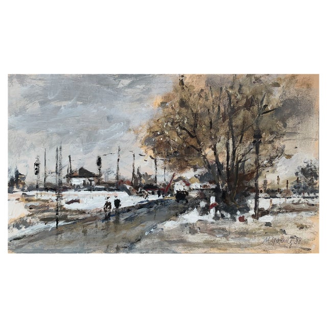 Magdalena Spasowicz, Landscape, Oil on Board, 1999 For Sale