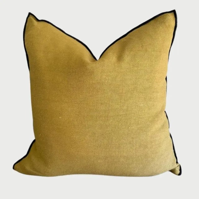 Textile French Stone Washed Linen Accent Pillow For Sale - Image 7 of 7