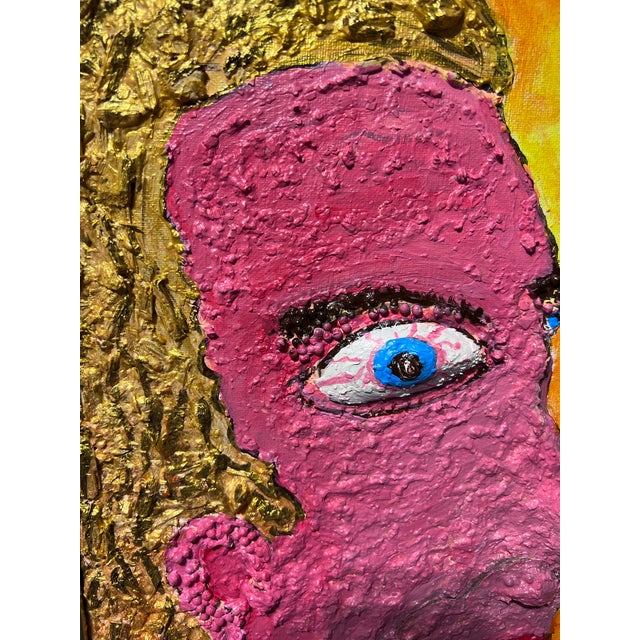 Textile Original Painting on Canvas, Portrait of Andrew Jackson Signed Serg Graff, Coa For Sale - Image 7 of 12