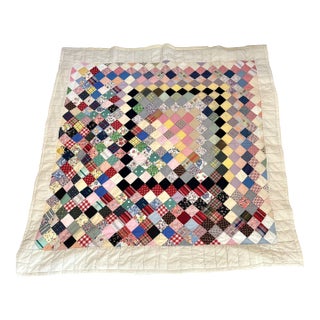 1950s Blue Ridge Mountains Hand Made Quilt For Sale