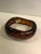 This fabulous Italian Lucite Tortoise Shell Abstract Bangle will soon become a favorite choice in your vintage jewelry...
