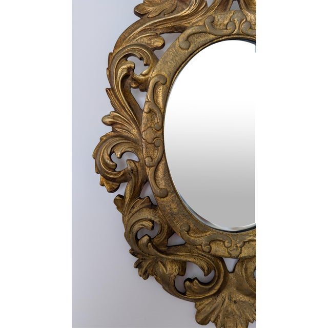 Early 20th Century French Gilt Bronze Rococo Oval Wall Mirror For Sale - Image 4 of 7