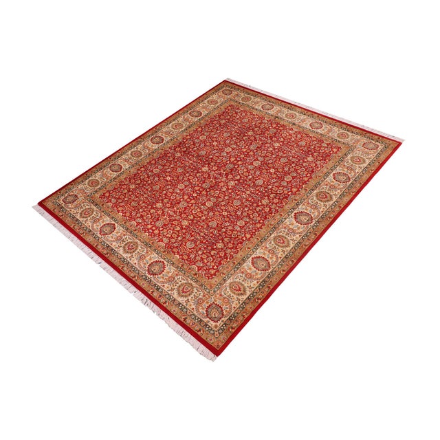 Designed with mesmerizing intricacy and gorgeous color palette, this hand-knotted masterpiece demonstrates the beauty and...