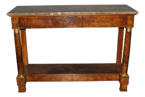 Empire Style Walnut Console Table, 1800s