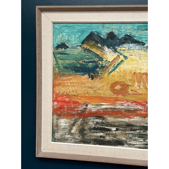 Ragnar Godin, Abstract Landscape, 1968, Oil Painting on Panel, Framed For Sale - Image 4 of 18