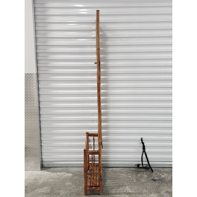 Mid-Century Tortoise Bamboo Hall Tree For Sale - Image 4 of 12