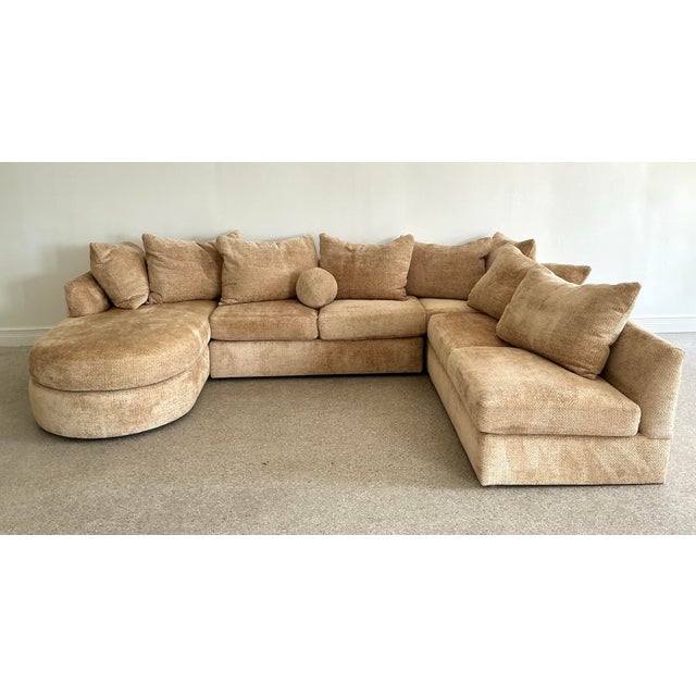 Vintage Kreiss Boucle Chenille Sectional Sofa For Sale - Image 10 of 12