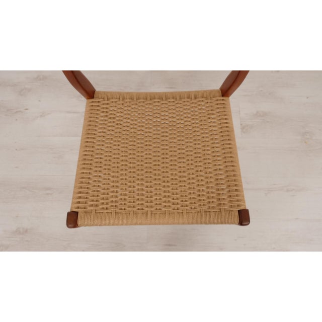 Papercord & Teak Model 71 Dining Chair by Niels Otto Møller for J.L. Møllers, 1960s For Sale - Image 10 of 13