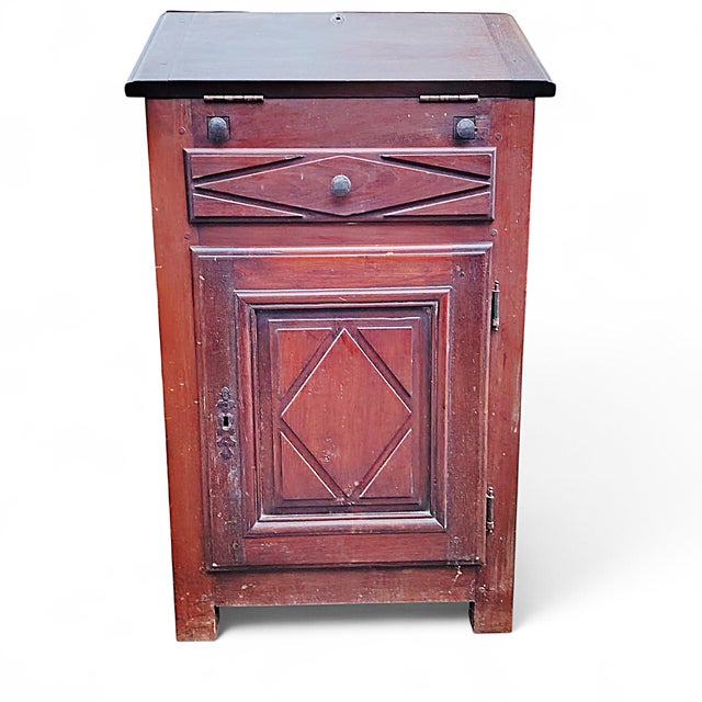 Brown Louis XIII Style Secretaire in Oak and Walnut, 1890s For Sale - Image 8 of 10