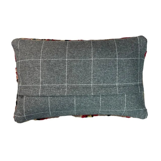 Vintage Handmade Rug Cushion Cover For Sale - Image 3 of 11