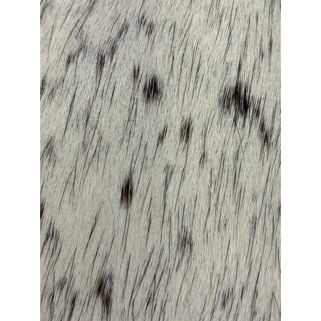 Premium Brazilian Watusi Cowhide Pillow Cover 16x16 – Champagne Ivory With Natural Speckling – Handcrafted by Pablo Sota Designs For Sale - Image 10 of 11