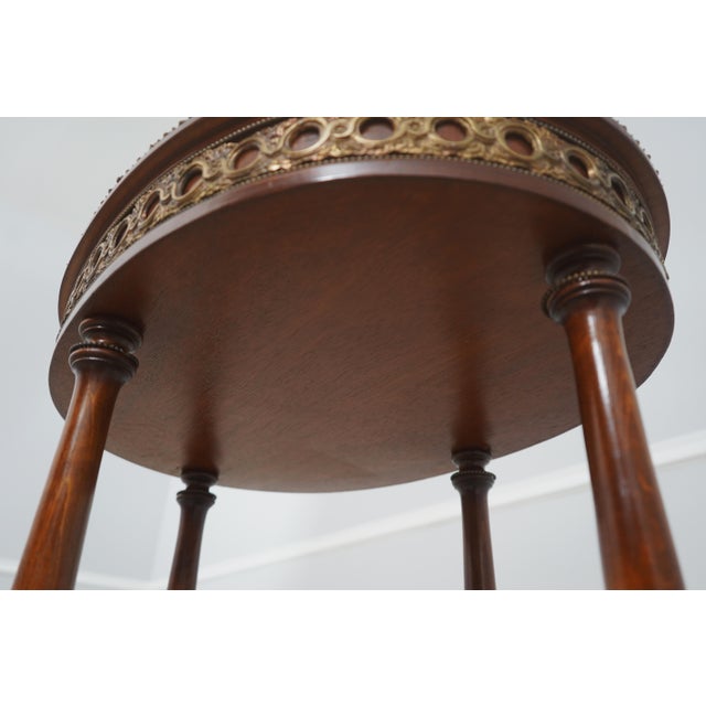 Vintage Louis XVI Mahogany Marquetry Inlaid End Table For Sale - Image 15 of 15
