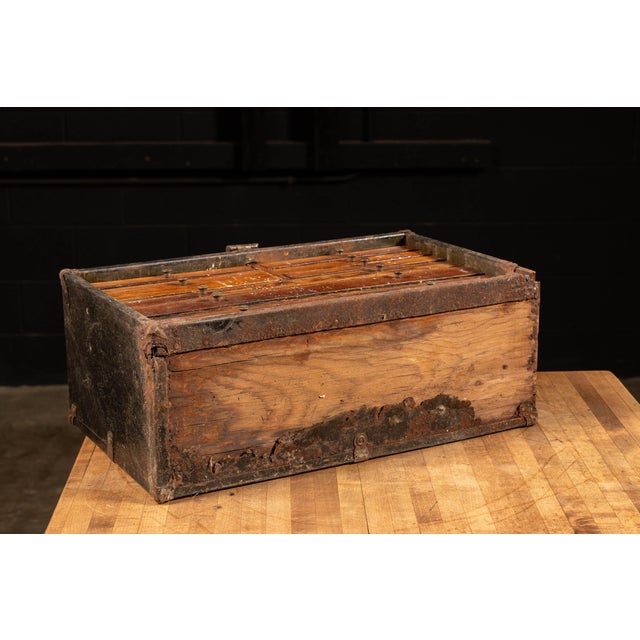 Wood 1930s Vintage Machinist Tool Chest For Sale - Image 7 of 7