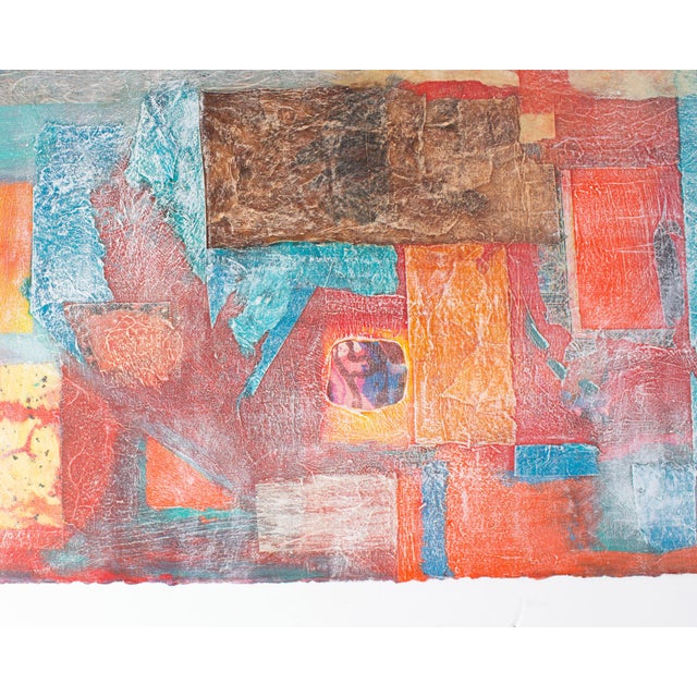 Late 20th Century Mixed Media Painting and Collage by Anthony Louis Popcheff For Sale - Image 5 of 7