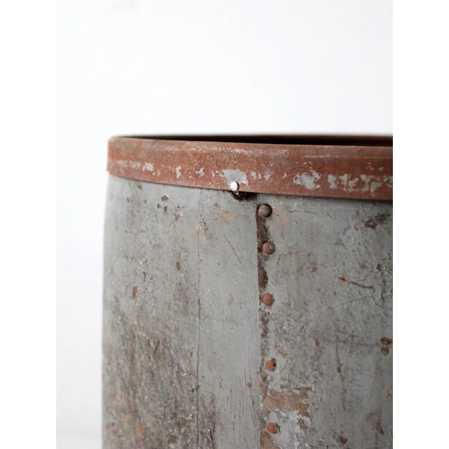 Vintage Industrial Storage Can on Castors For Sale - Image 4 of 12