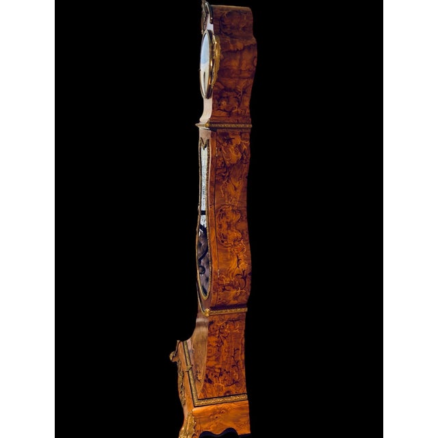 Art Nouveau 1980s Franz Hermle Le Ore Rare Italy Germany Grandfather Clock For Sale - Image 3 of 12