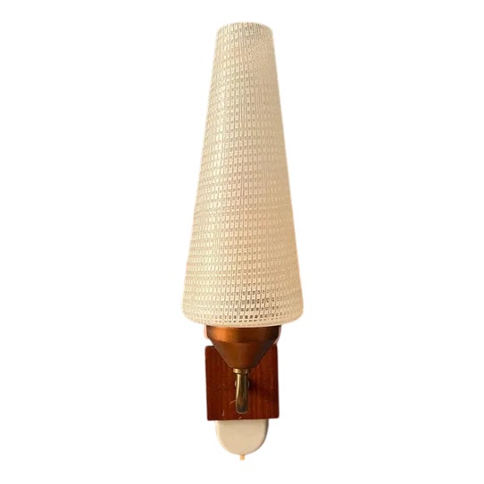 Vintage Glass Wall Sconce For Sale