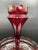 Mid-Century Modern Vintage Bohemian 2 Pc Red Crystal Egermann Czech Art Glass Centerpiece Bowl Vase Epergne Stunning For Sale - Image 3 of 12