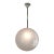1930s French Art Deco Frosted Pressed Glass Pendant Light by Genet & Michon For Sale