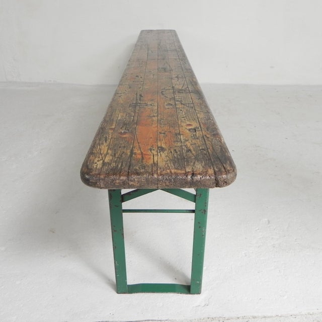 Folding Bench in Steel and Pine, 1960s For Sale - Image 12 of 18