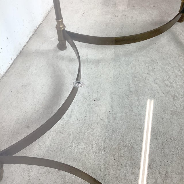 1960s Neoclassical Brass and Glass Hoof Foot Coffee Table in the Style of La Barge For Sale - Image 11 of 18