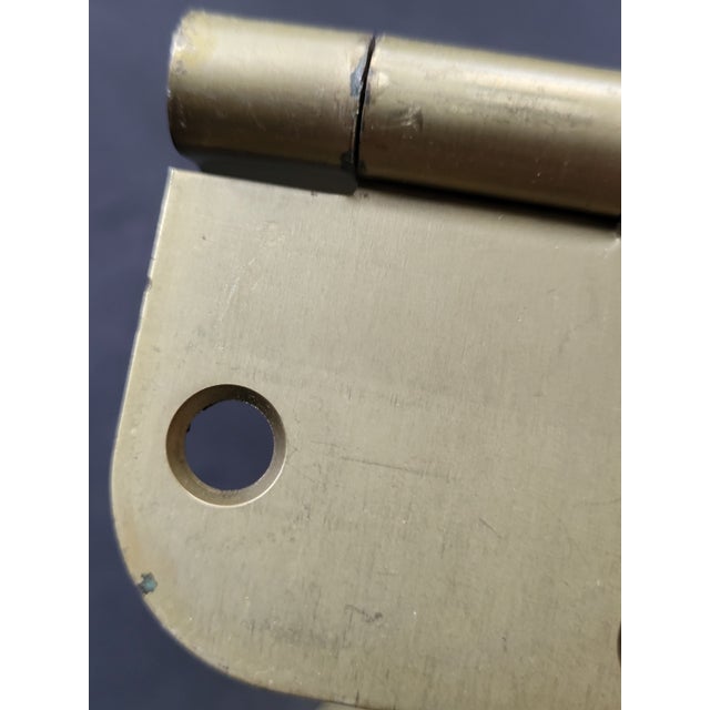 Brass Solid Brass Lawrence u.s.a. Door Hinges Set For Sale - Image 8 of 8