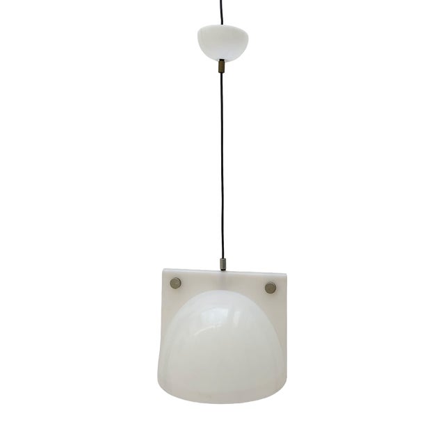 Space Age White Orione Pendant by Lampa Brazzoli for Guzzini, 1970s For Sale