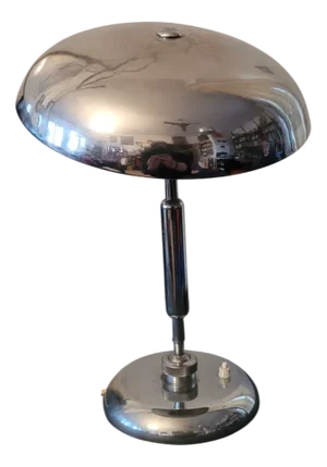 Chrome Table Lamp by Giovanni Michelucci, 1940