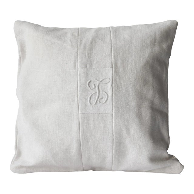 French Linen Petite Baby Pillow For Sale