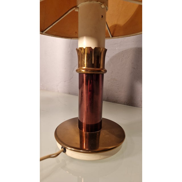 Bedside Lamps in Copper-Plated Brass with Lampshades from Stilnovo, 1960s, Set of 2 For Sale - Image 13 of 18