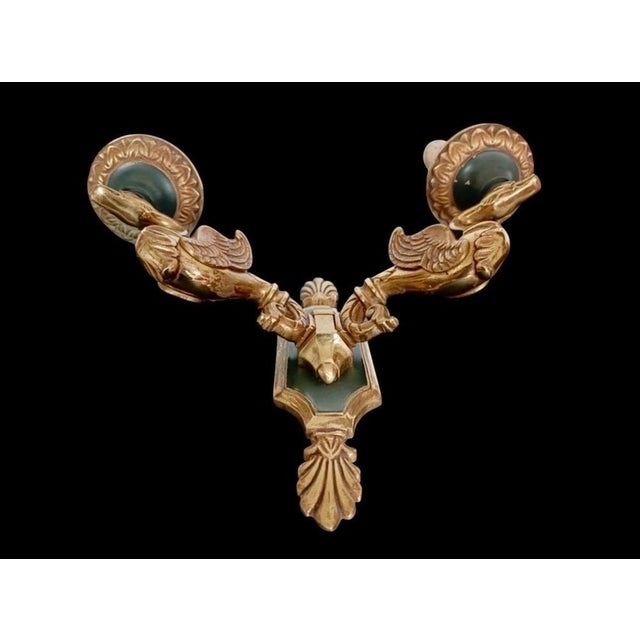 Gau Bronze Wall Lights from Maison Lucien, 1960s, Set of 4 For Sale - Image 6 of 8