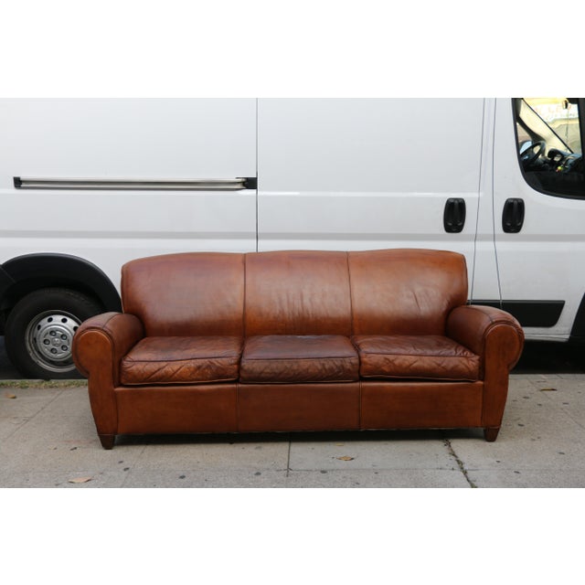Distressed Leather Sofa Chairish