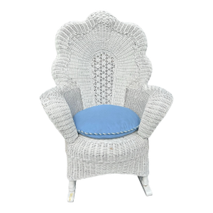 Victorian Style White Wicker Rocking Chair