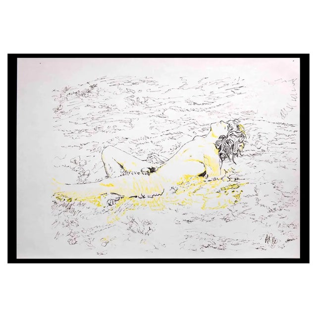 Anthony Roaland, The Boy at the Sea, Original Drawing, 1980 For Sale