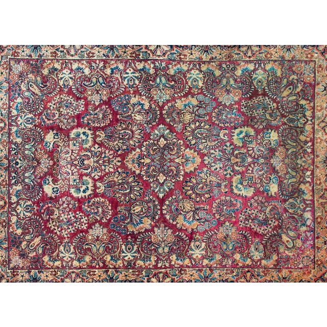 Textile Early 20th Century Persian Sarouk Rug For Sale - Image 7 of 14